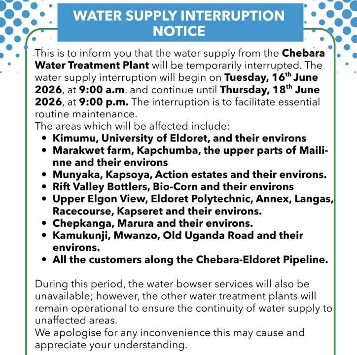 Urgent Water Crisis: Anxious Eldoret Mobilises to Survive Sudden Three-Day Eldowas Lockdown
