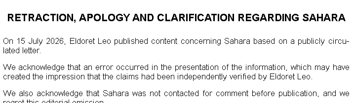 Retraction, Apology
