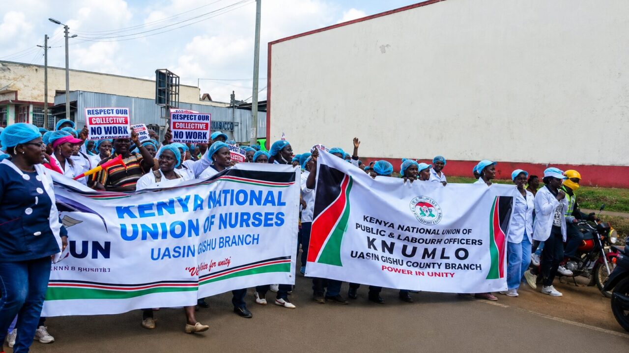 Uasin Gishu Health Services Paralyzed as Healthcare Workers Stage Demonstrations in Eldoret