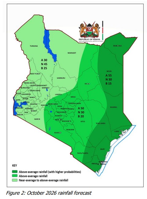 Uasin Gishu Among Counties Set for Above-Average October Rains